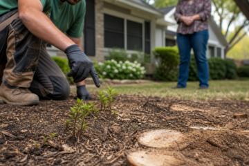 Tree Sprouts After Stump Grinding in Abilene — Abilene, Texas